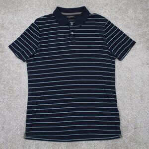 Banana Republic Polo Shirt Mens Medium Blue Luxury Touch Standard Fit S/S‎